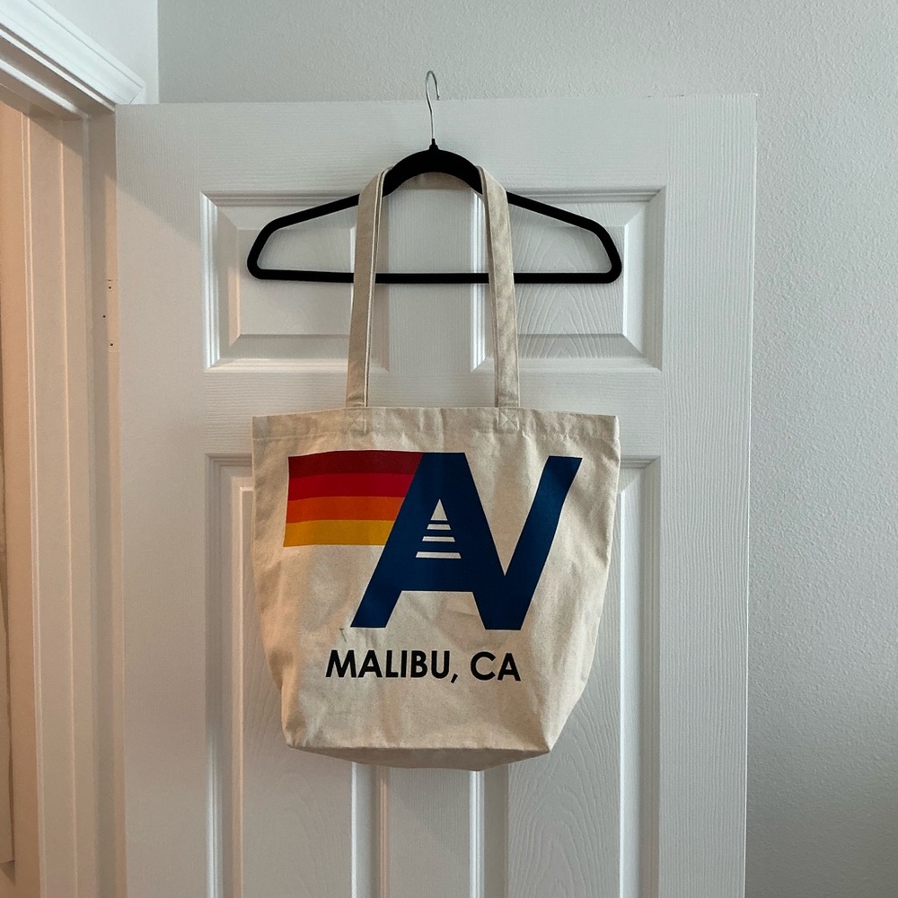 Canvas Tote Bag with Malibu Print